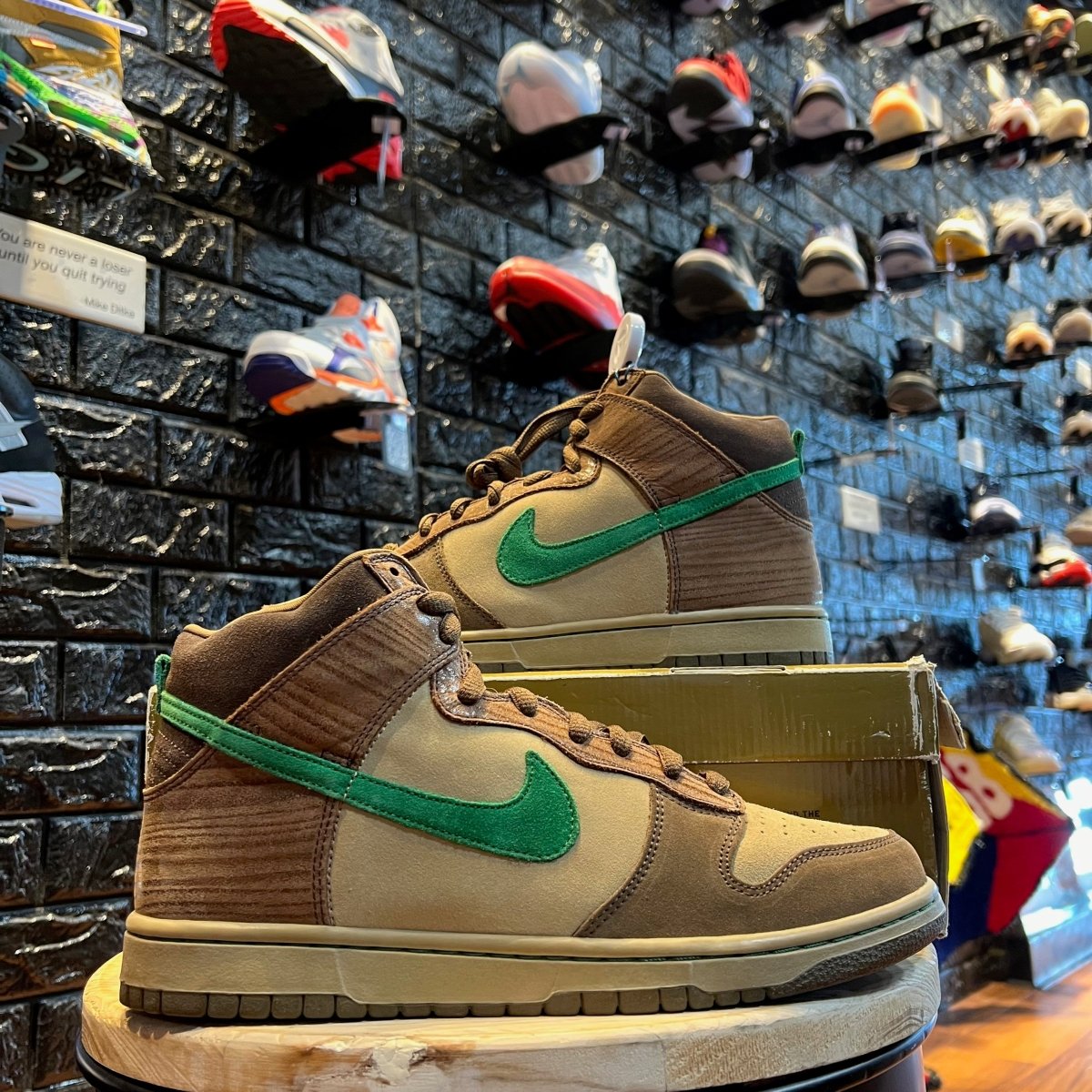 Dunks Dunk High Premium SB Tweed Classic Green Gently Enjoyed Used Men 10.5 High Sneaker Jawns on Fire