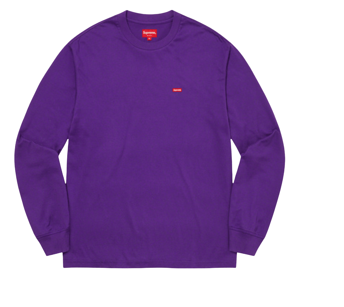 Supreme Small Box Long Sleeve Tee - Purple