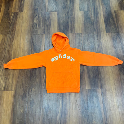 Sp5der Legacy Hoodie - Orange - Hoodie - Jawns on Fire Sneakers & Shoes