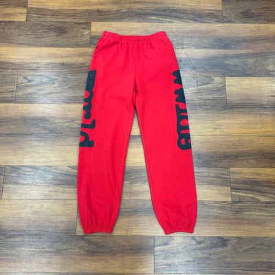 Sp5der Beluga Sweatpants 'Red/Black' - Bottoms - Jawns on Fire Sneakers & Shoes