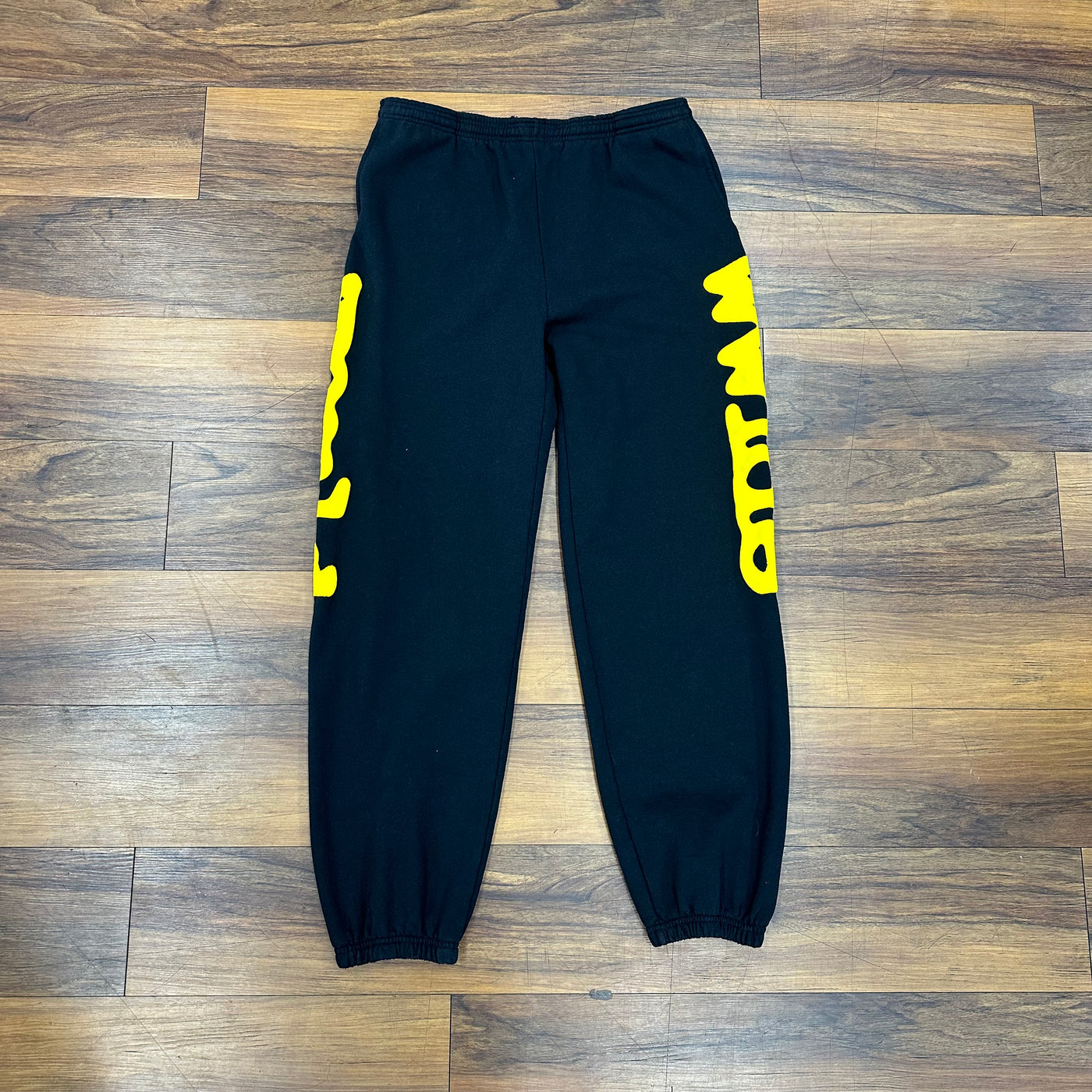 Sp5der Sweat Pants 'Beluga' Black & Yellow