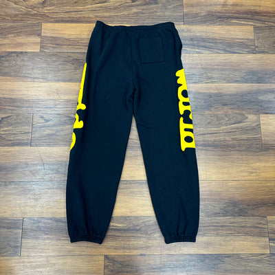 Sp5der Sweat Pants 'Beluga' Black & Yellow