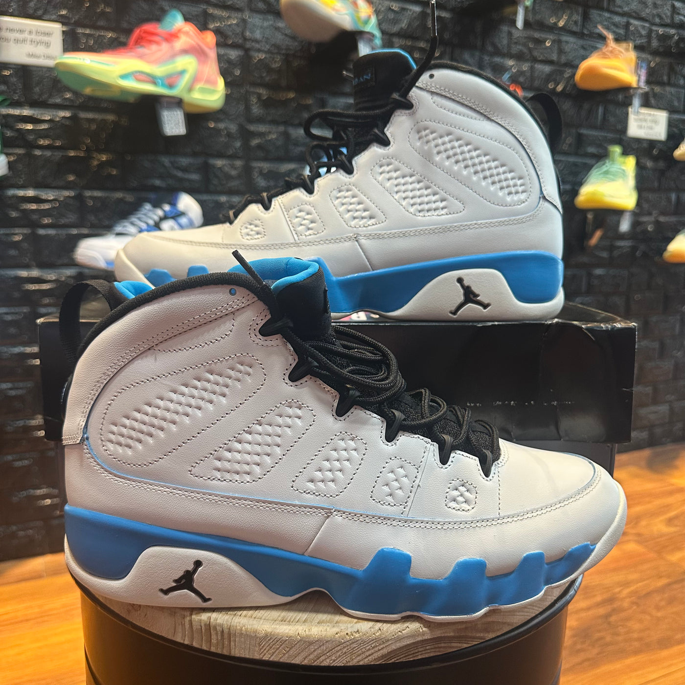 Air Jordan 9 Retro Powder Blue 2024 Gently Enjoyed Used Men 10.5 Rep Box