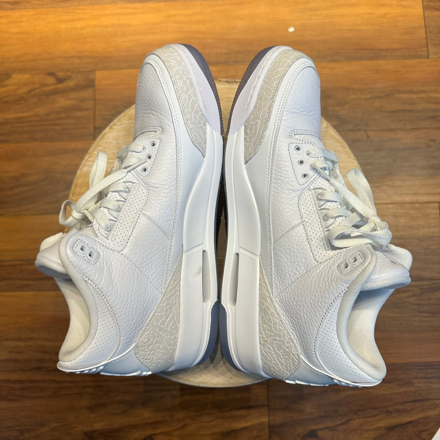 Air Jordan 3 Retro BG Triple White Gently Enjoyed Used Men 13