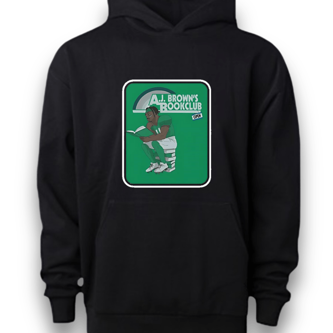 AJ Brown Bookclub Exclusive Hooded Sweatshirt - Hoodie - Jawns on Fire Sneakers & Shoes