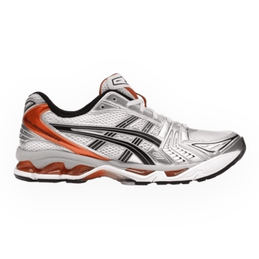 Asics Asics Gel Kayano 14 White Piquant Orange Low Sneaker Jawns on Fire