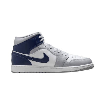 Blingy Jawns Air Jordan 1 Mid - White & Navy - Grade School - High Sneaker - Jawns on Fire Sneakers & Shoes