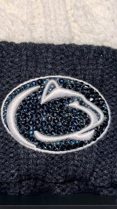 Blingy Nittany Lions '47 Women's Fireside Cuffed Knit Hat with Pom - Beanie - Jawns on Fire Sneakers & Shoes