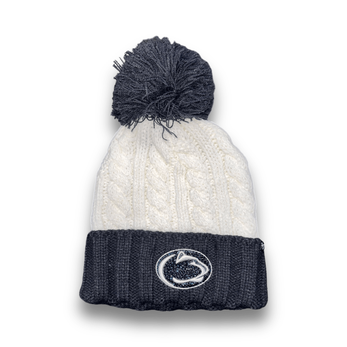 Blingy Nittany Lions '47 Women's Fireside Cuffed Knit Hat with Pom - Beanie - Jawns on Fire Sneakers & Shoes