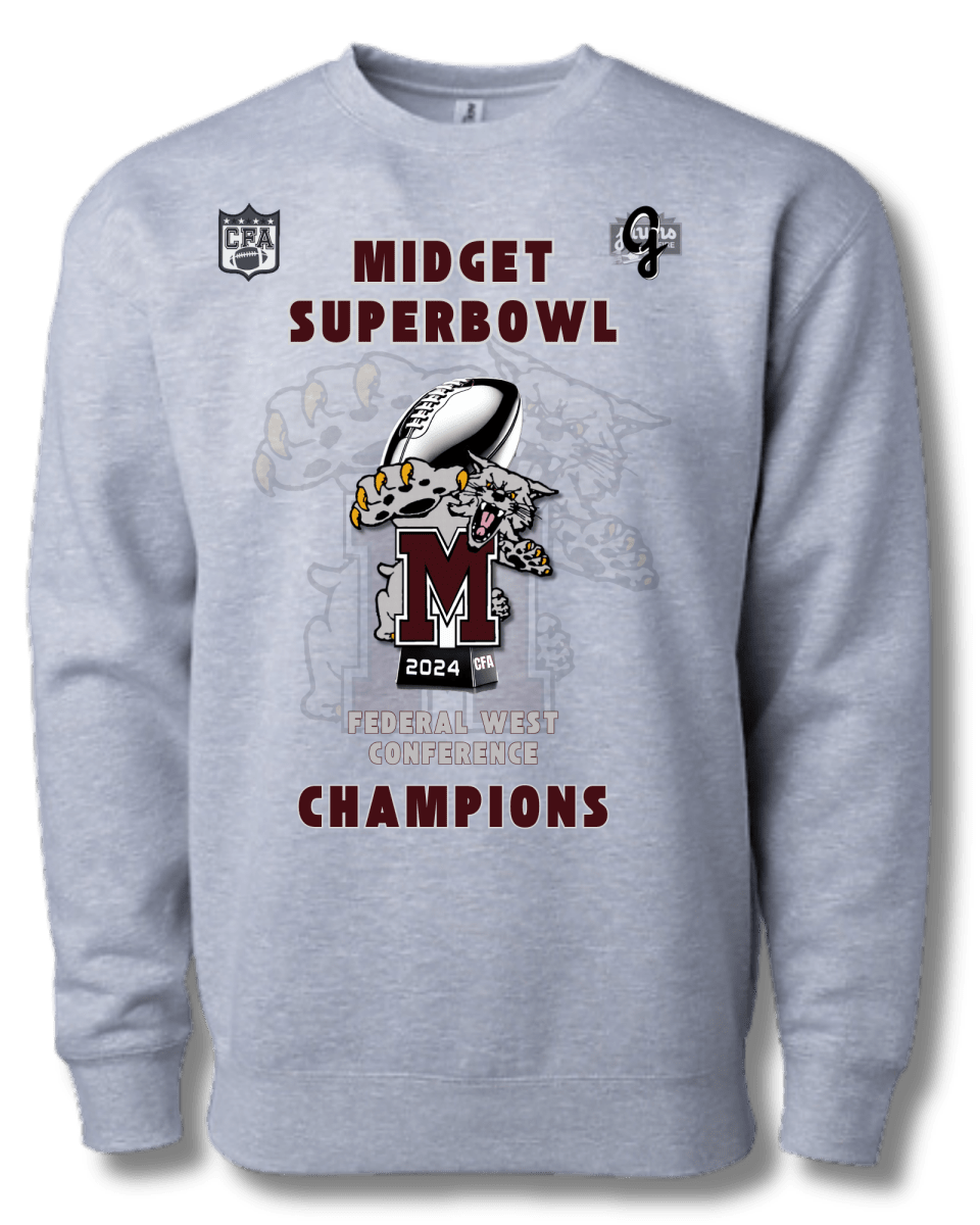 CFA Superbowl Champions - Federal West - Midget - Mechanicsburg - Short Sleeve - Jawns on Fire Sneakers & Shoes