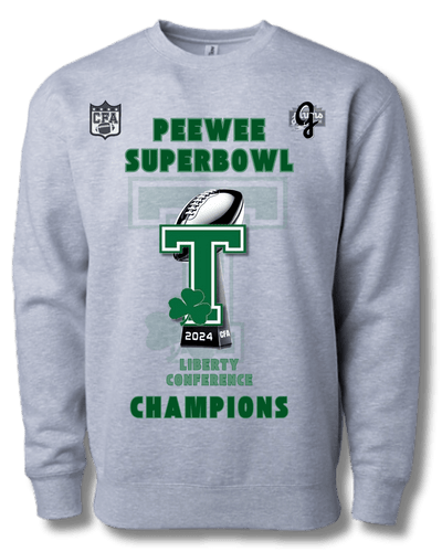 CFA Superbowl Champions - Liberty - Peewee - Shamrocks Football - Short Sleeve - Jawns on Fire Sneakers & Shoes