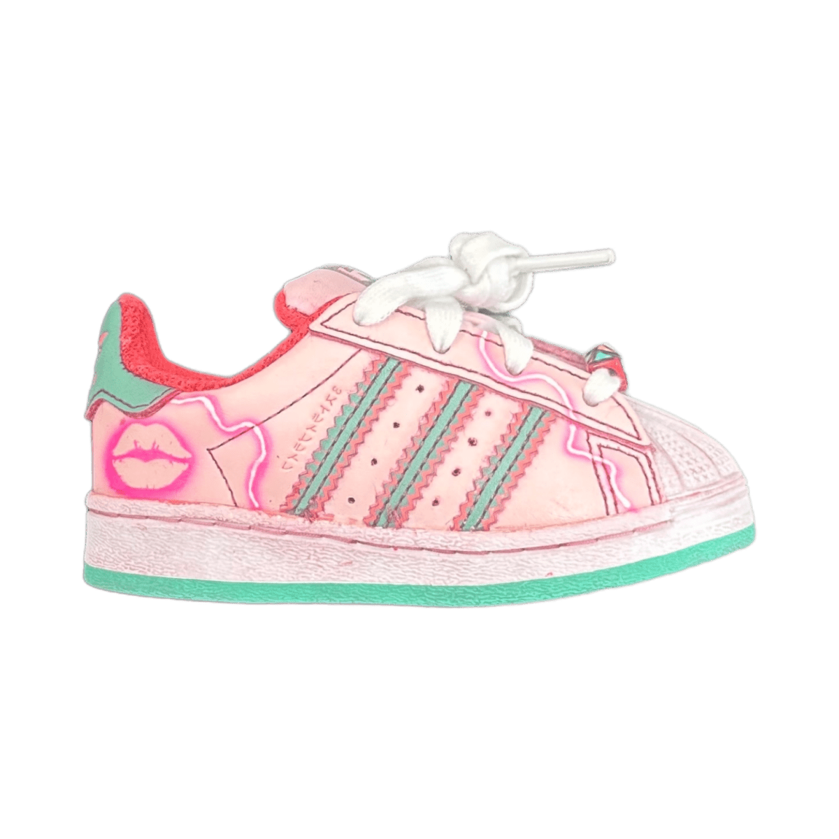 Custom by SneakerJuice - Adidas - Toddler - Low Sneaker - Jawns on Fire Sneakers & Shoes