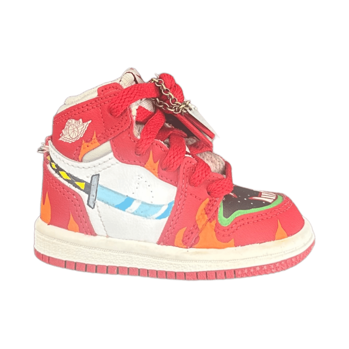 Custom by SneakerJuice - Jordan 1 - Toddler - High Sneaker - Jawns on Fire Sneakers & Shoes