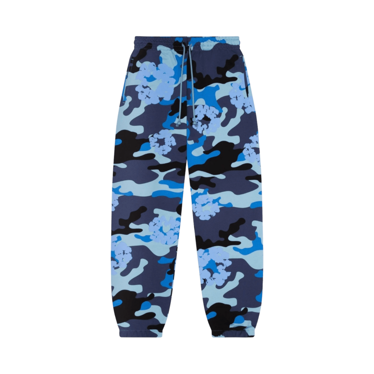 Denim Tears Blue Camo Cotton Wreath Sweatpants - Bottoms - Jawns on Fire Sneakers & Shoes