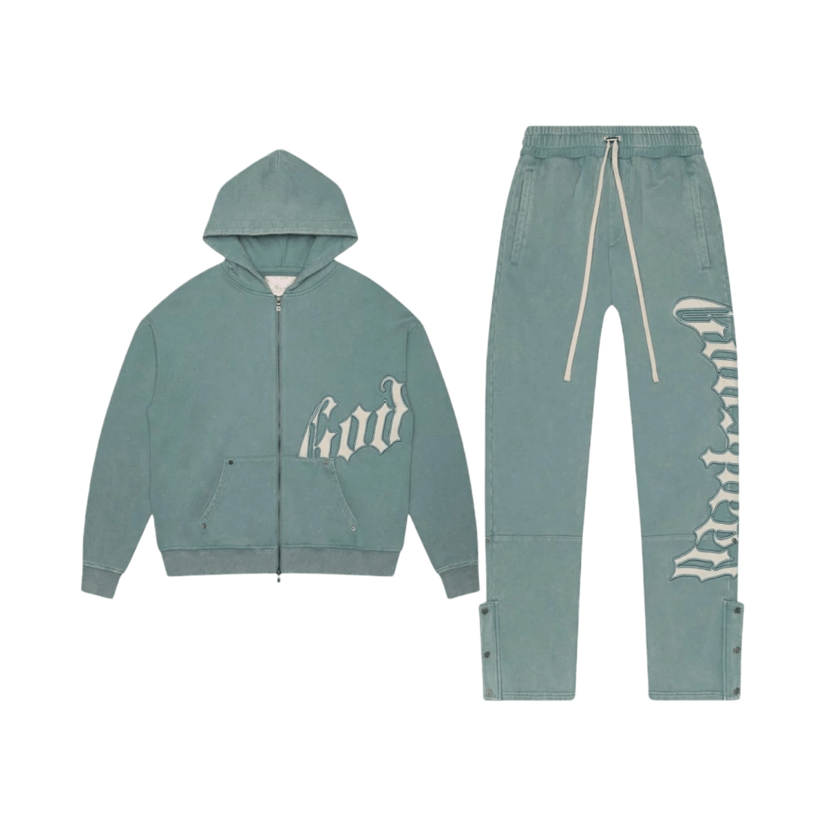 GodSpeed OG Logo Sweatsuit - Sea Foam Washed - Sweatshirt - Jawns on Fire Sneakers & Shoes