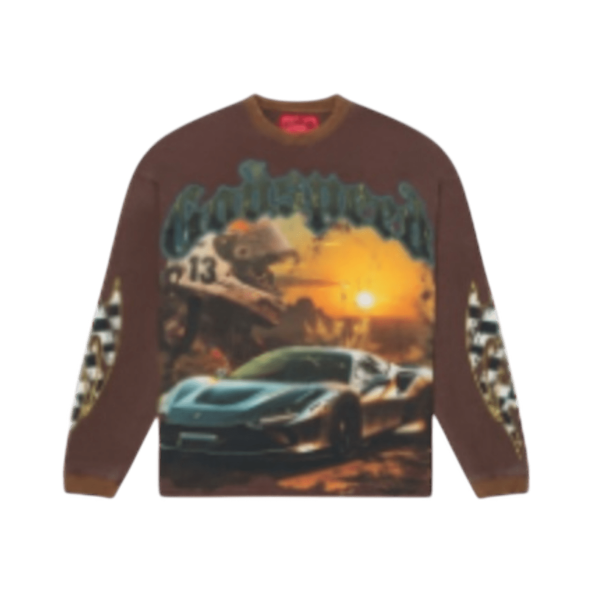 GodSpeed Sunset Drift Long Sleeve T-Shirt - Brown - T-Shirt - Jawns on Fire Sneakers & Shoes