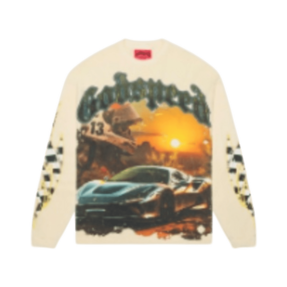 GodSpeed Sunset Drift Long Sleeve T-Shirt - Cream - T-Shirt - Jawns on Fire Sneakers & Shoes