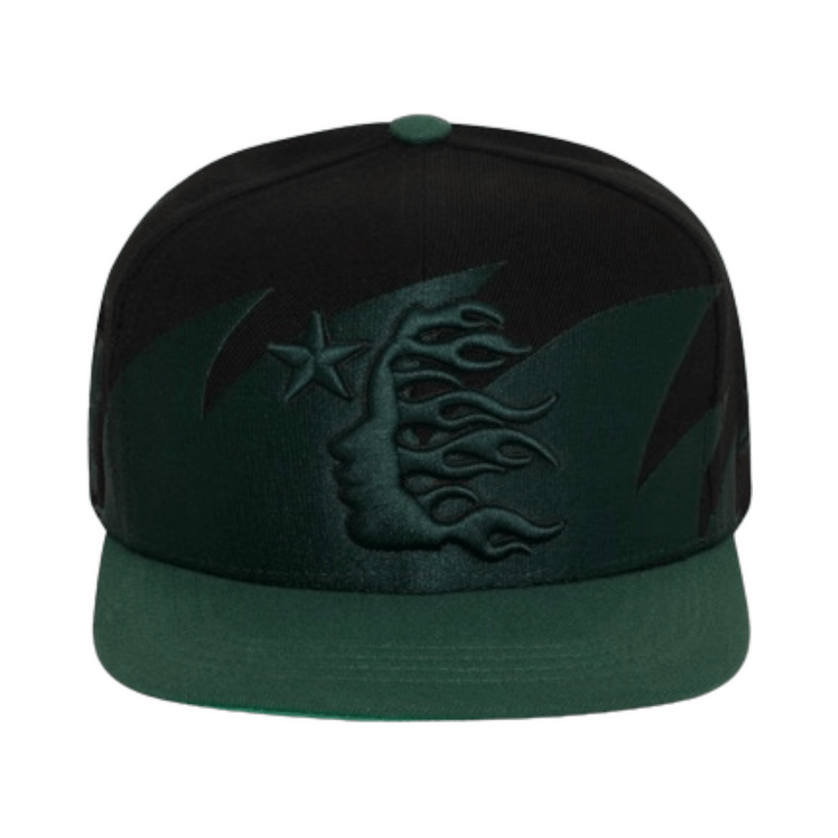 HS Studios Shark Teeth Snapback Black & Green - Headwear - Jawns on Fire Sneakers & Shoes