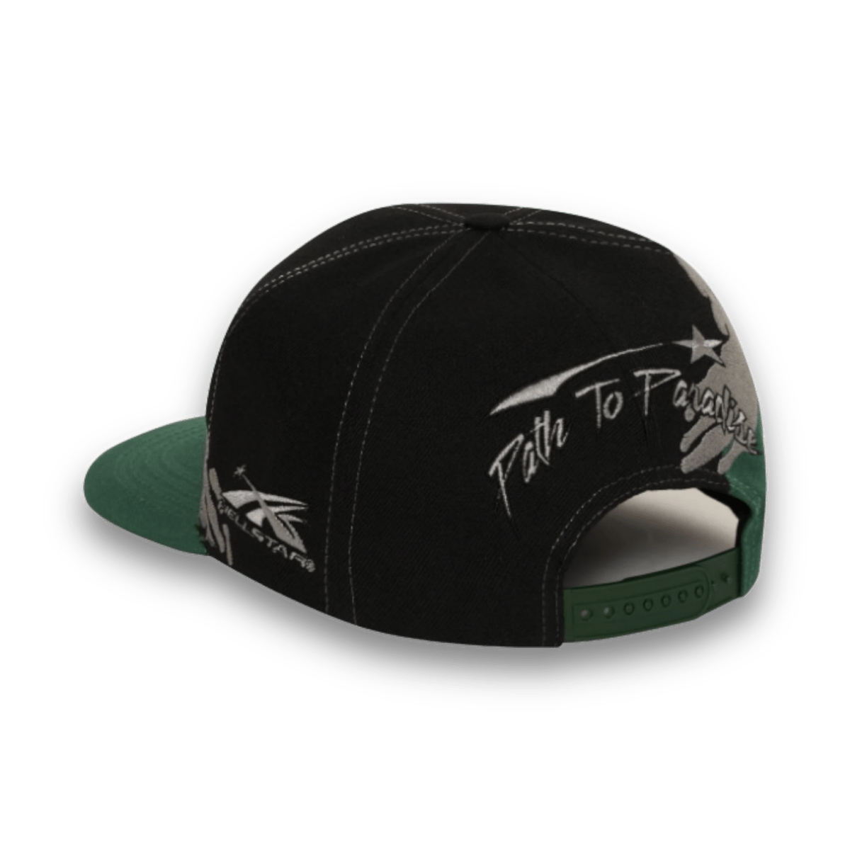 HS Studios Paintbrush Snapback Hat Green & Black - Headwear - Jawns on Fire Sneakers & Shoes