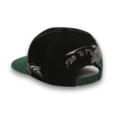 HS Studios Paintbrush Snapback Hat Green & Black - Headwear - Jawns on Fire Sneakers & Shoes