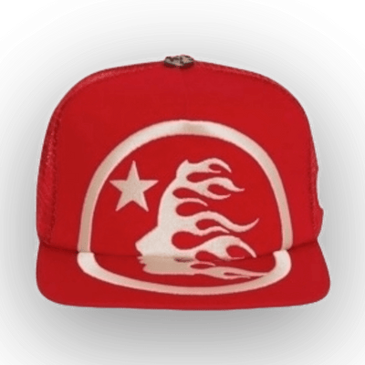 HS Studios Big Logo Trucker Snapback Hat - Red - Headwear - Jawns on Fire Sneakers & Shoes