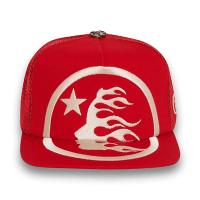 HS Studios Big Logo Trucker Snapback Hat - Red - Headwear - Jawns on Fire Sneakers & Shoes