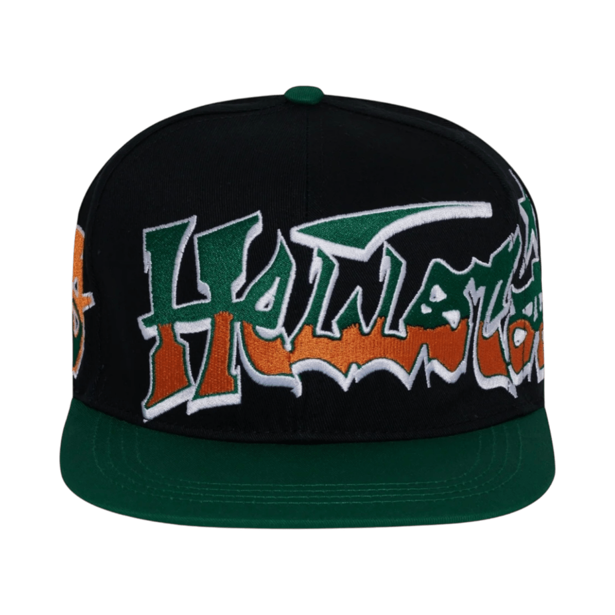 HS Studios Records Snapback Hat - Black Green Orange - Headwear - Jawns on Fire Sneakers & Shoes