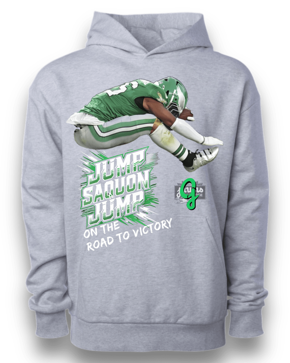 'Jump Saquon Jump' Exclusive T-Shirt or Hoodie - Short Sleeve - Jawns on Fire Sneakers & Shoes