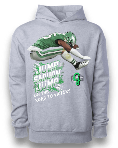 'Jump Saquon Jump' Exclusive T-Shirt or Hoodie - Short Sleeve - Jawns on Fire Sneakers & Shoes