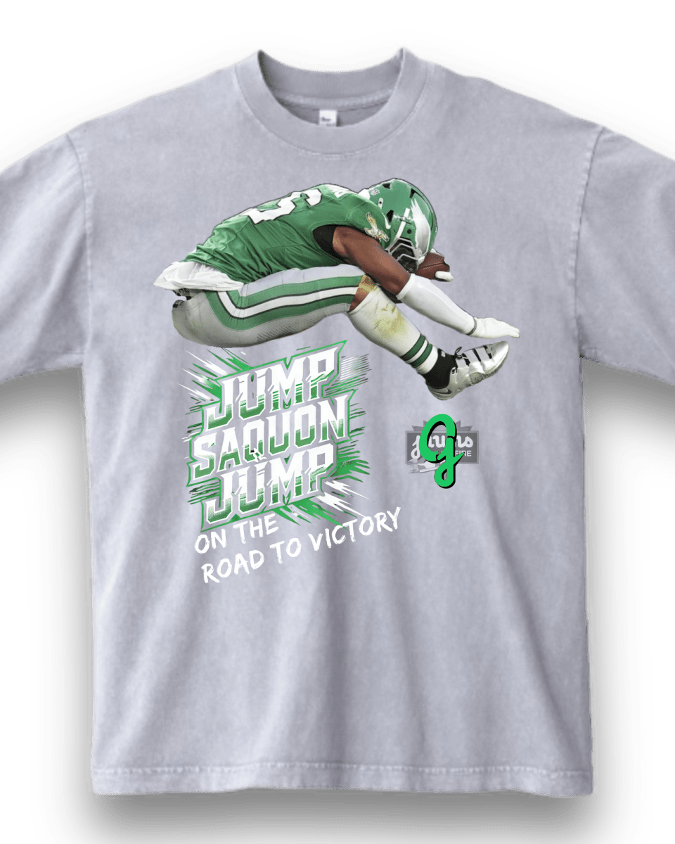 'Jump Saquon Jump' Exclusive T-Shirt or Hoodie - Short Sleeve - Jawns on Fire Sneakers & Shoes