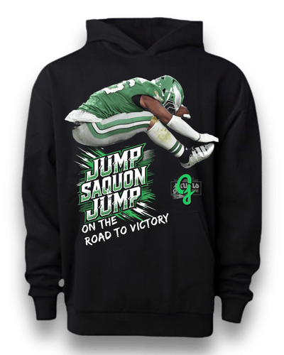 'Jump Saquon Jump' Exclusive T-Shirt or Hoodie - Short Sleeve - Jawns on Fire Sneakers & Shoes