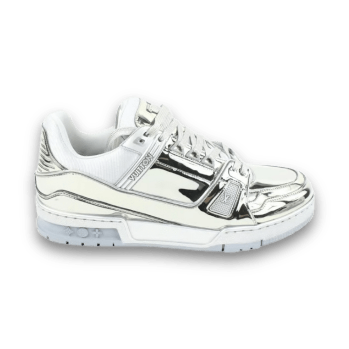 Louis Vuitton LV Trainer 'Silver Mirror" - Low Sneaker - Jawns on Fire Sneakers & Shoes