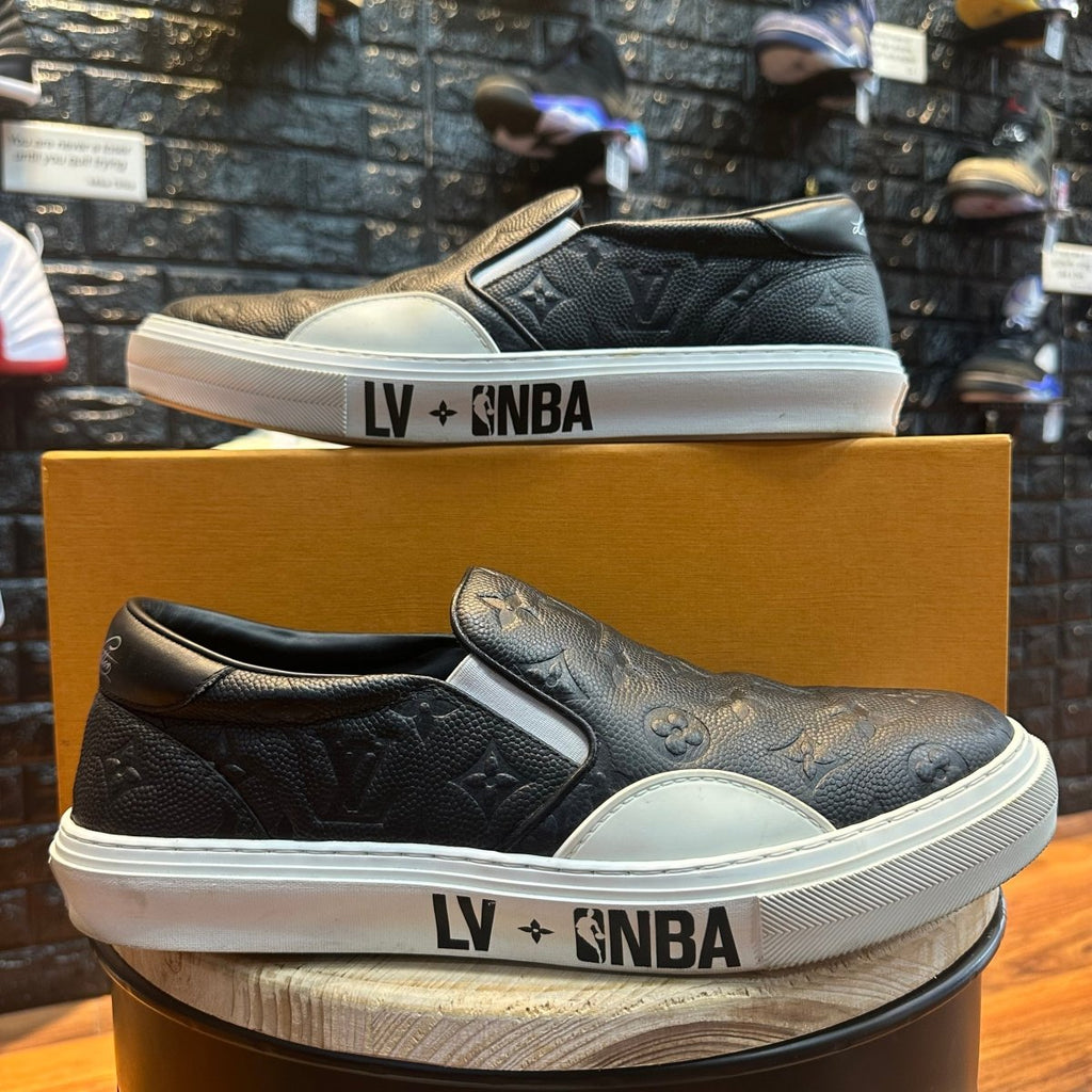Louis Vuitton Louis Vuitton x NBA Ollie Slip On Black Gently Enjoyed Used Men 10.5 Low Sneaker Jawns on Fire