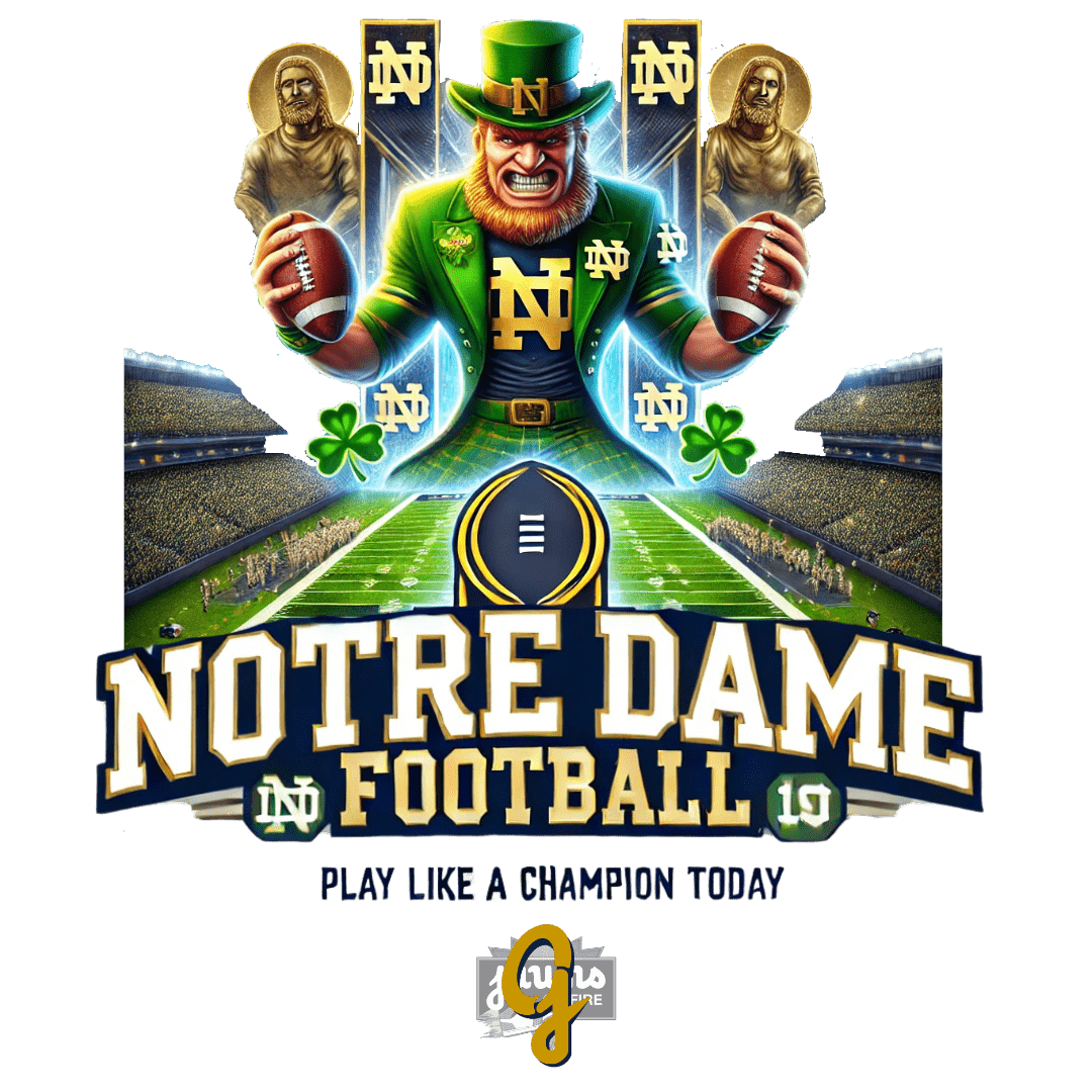 Notre Dame Football - Original Jawns Exclusive Clothing - Short Sleeve - Jawns on Fire Sneakers & Shoes