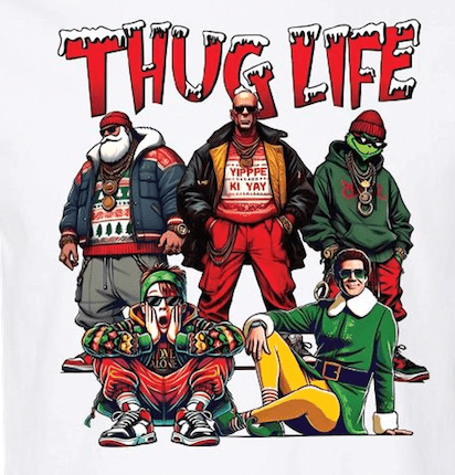 Original Jawns Christmas "Thug Life" Exclusive Shirt - Short Sleeve - Jawns on Fire Sneakers & Shoes