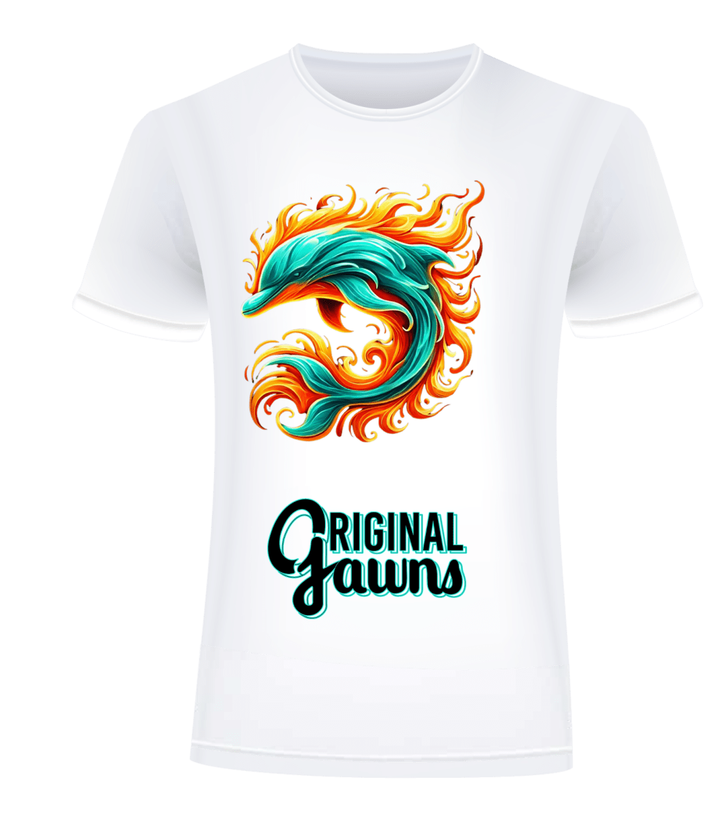 Original Jawns Custom T-Shirts - Dolphins - Short Sleeve - Jawns on Fire Sneakers & Shoes