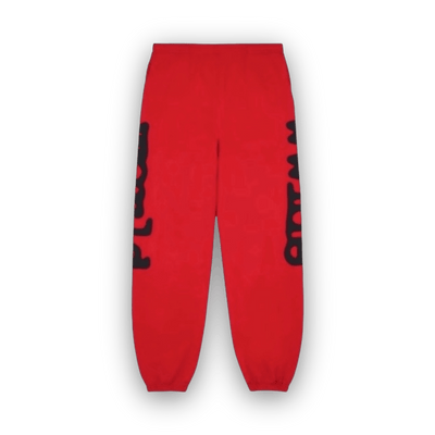 Sp5der Beluga Sweatpants 'Red/Black' - Bottoms - Jawns on Fire Sneakers & Shoes