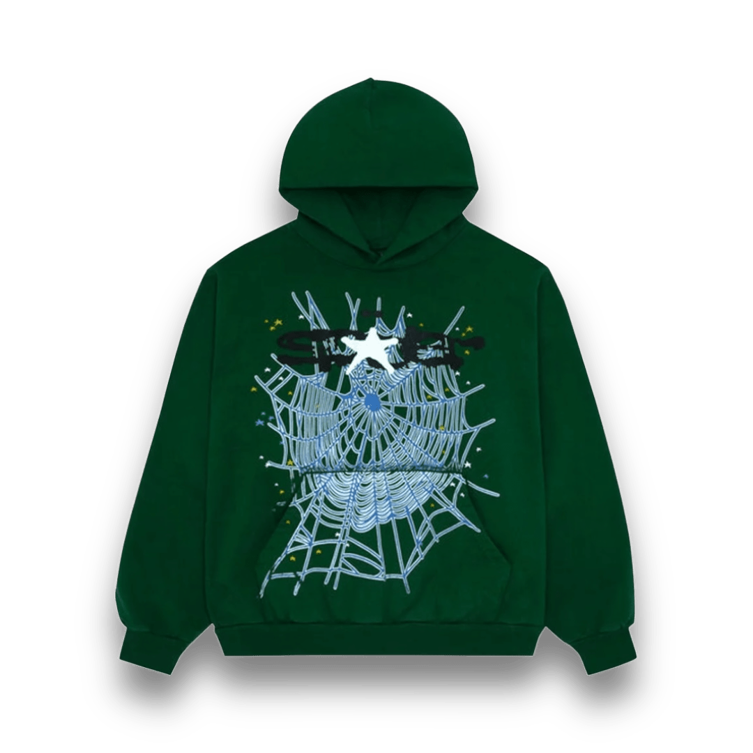 Sp5der Hoodie Web Hoodie Hunter Green - Hoodie - Jawns on Fire Sneakers & Shoes