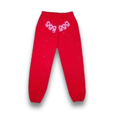 Sp5der Worldwide Red Angel Number 555 Sweatpants Red - Bottoms - Jawns on Fire Sneakers & Shoes