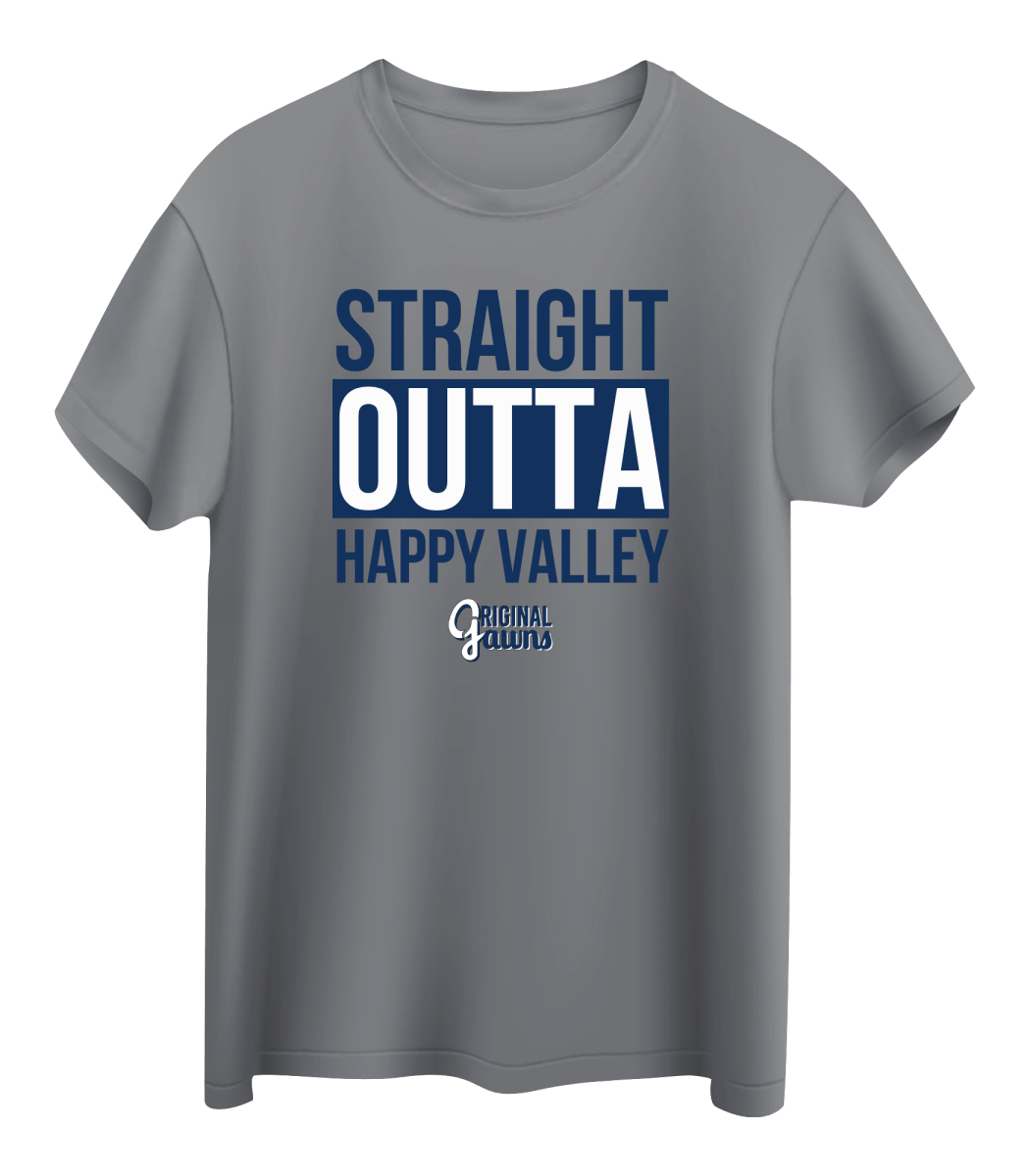 Straight Outta Happy Valley - Original Jawns Grey T-Shirt - Short Sleeve - Jawns on Fire Sneakers & Shoes