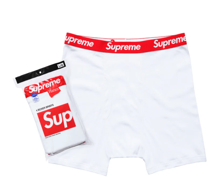 Supreme Hanes Boxer Briefs (4 Pack) - White - T-Shirt - Jawns on Fire Sneakers & Shoes