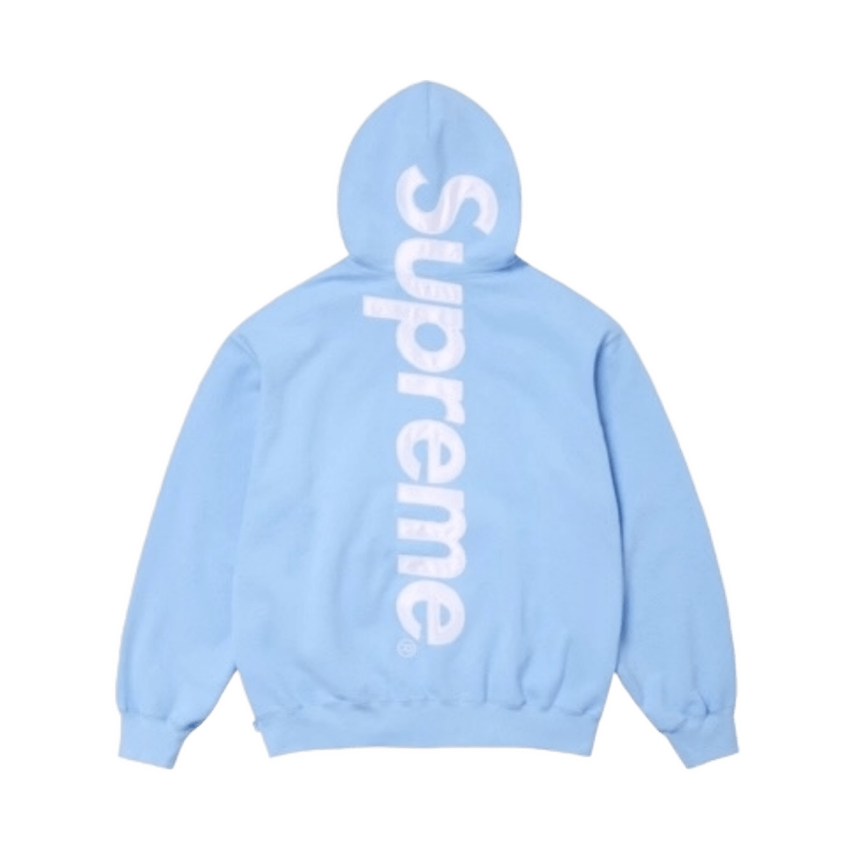 Supreme Satin Applique Sweatshirt - Blue - Hoodie - Jawns on Fire Sneakers & Shoes