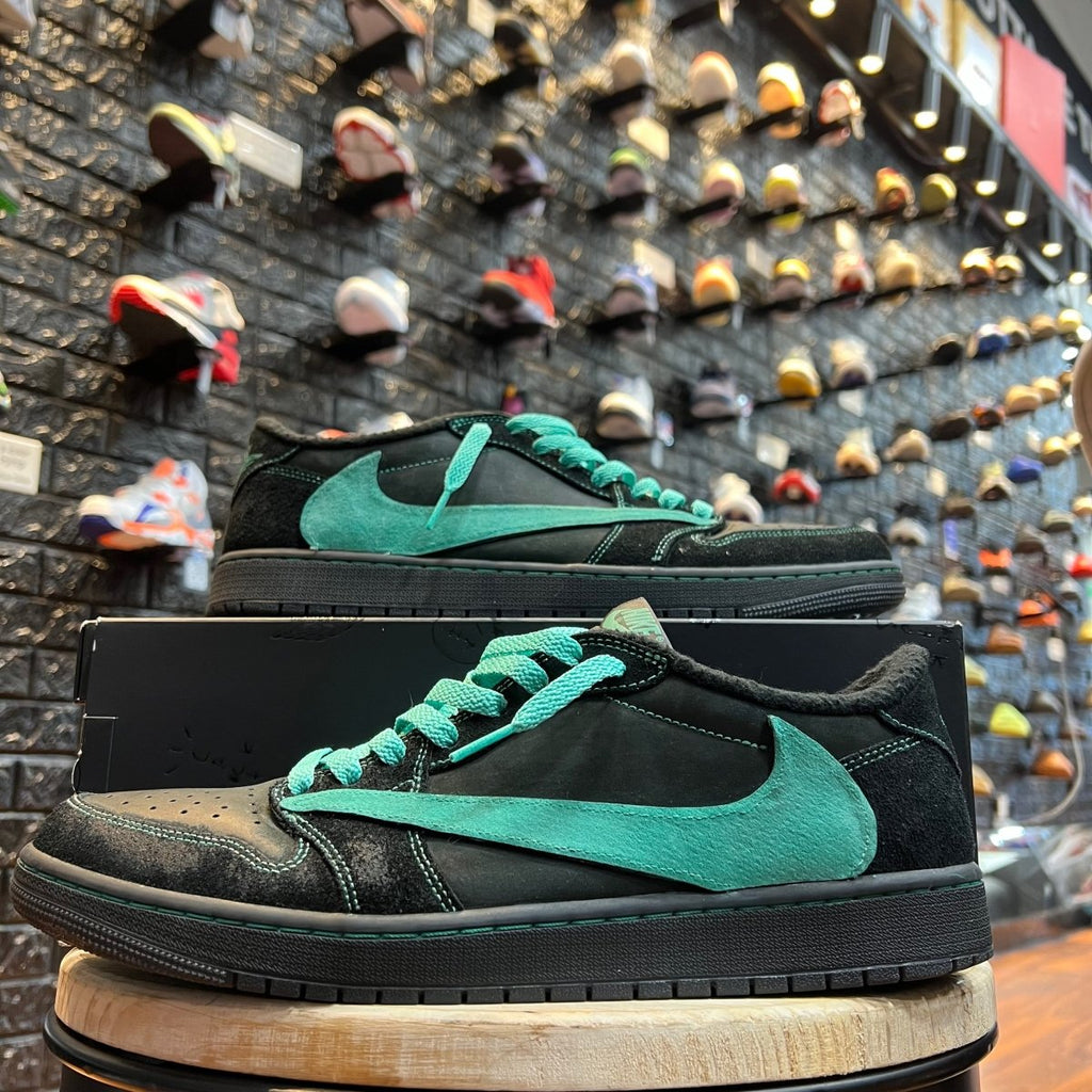 Travis Scott x Air Jordan 1 Low Black Phantom Tiffany Exclusive Custom