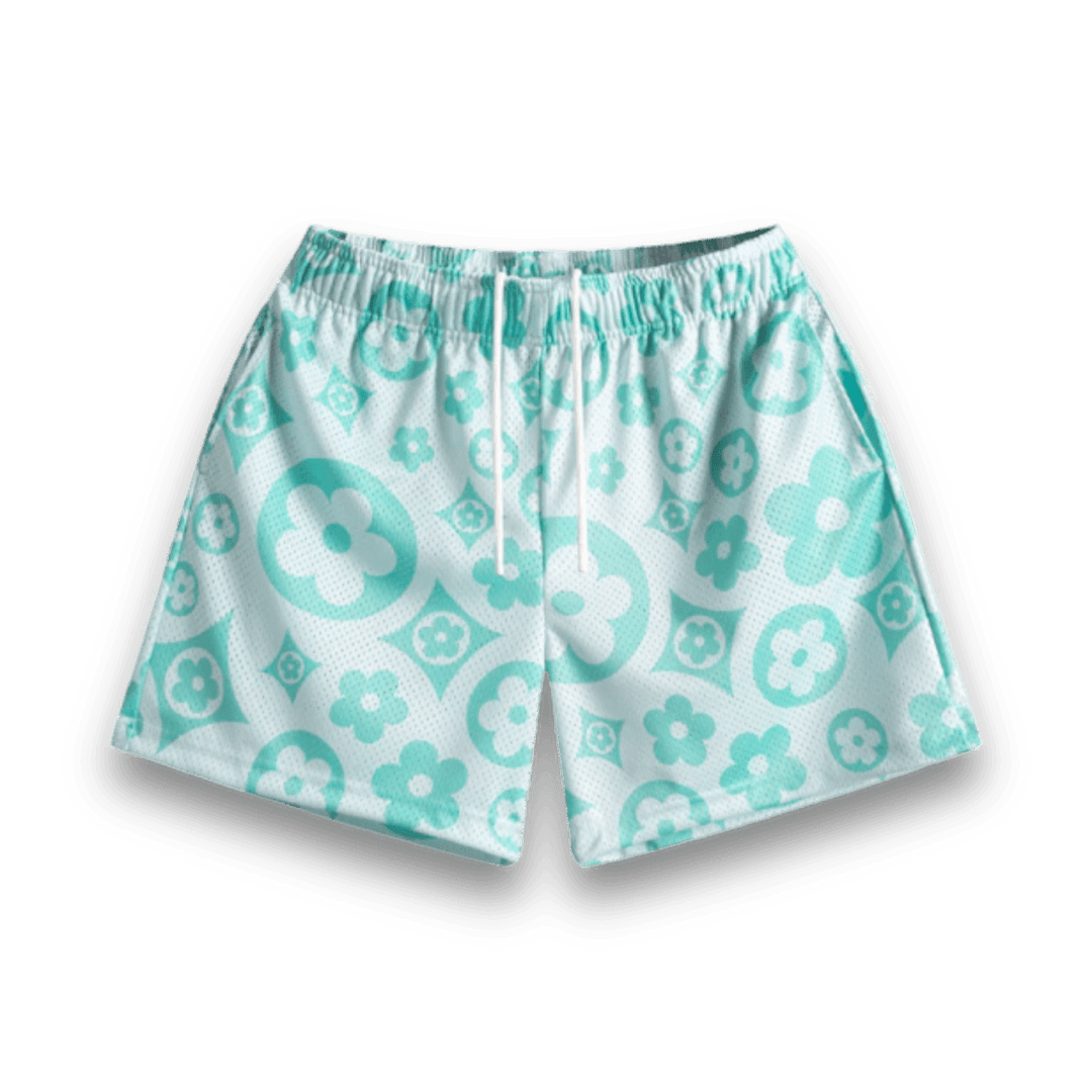 Bravest studios green print on white shorts Size store S