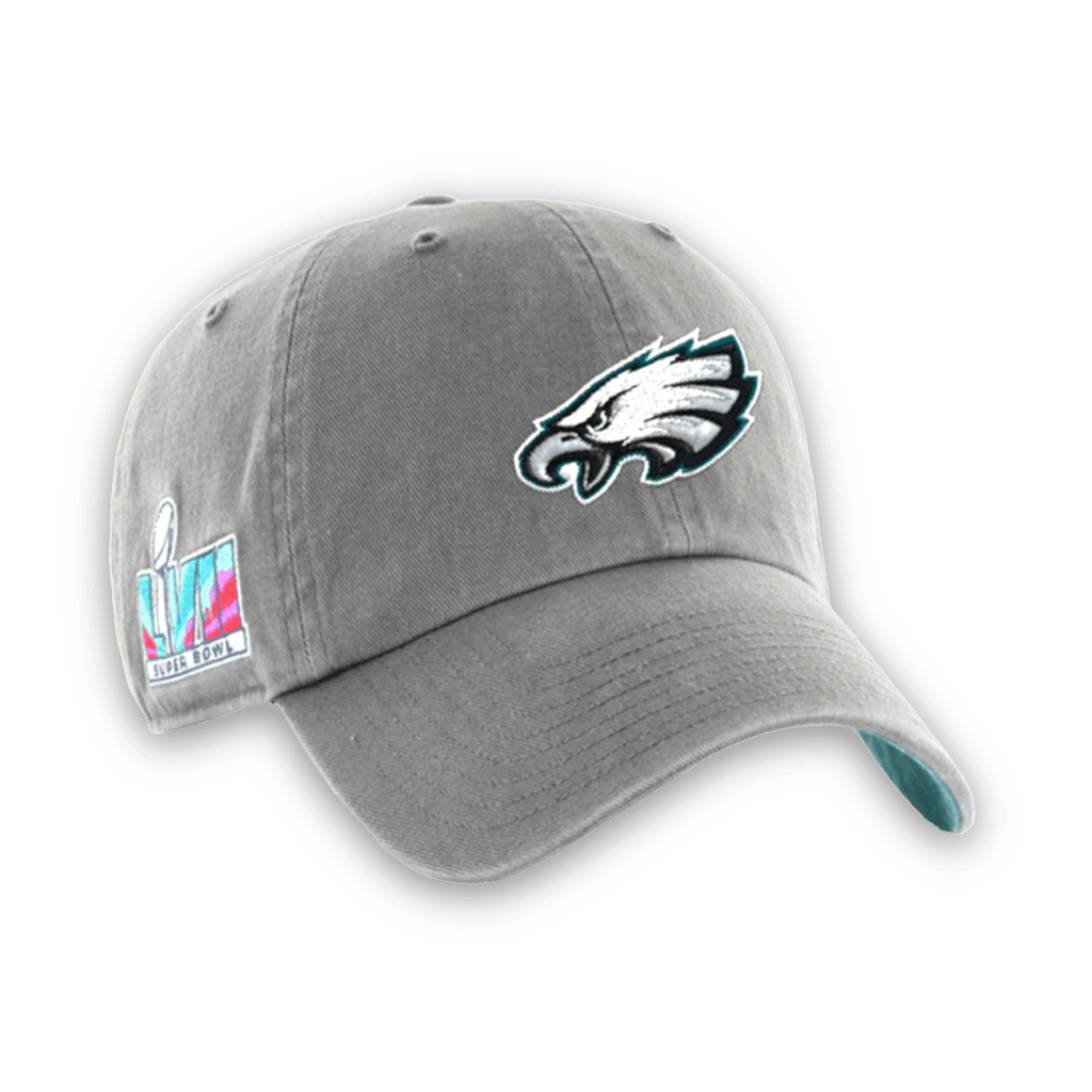 Philadelphia Eagles New Era Super Bowl LVII Side Patch 9FORTY Adjustable Hat  - Midnight Green/Black