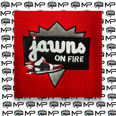 Jawns on Fire French Terry Crew by Major Prep Apparel - Red - Sweatshirt - Jawns on Fire Sneakers & Shoes