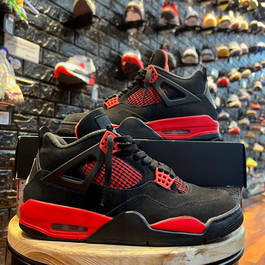 Black and red jordans mens online