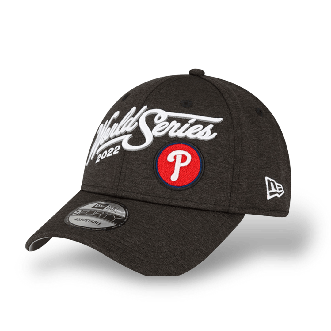 New Era Phillies New Era 2022 National League Champions Locker Room 9FORTY Hat Headwear Jawns on Fire