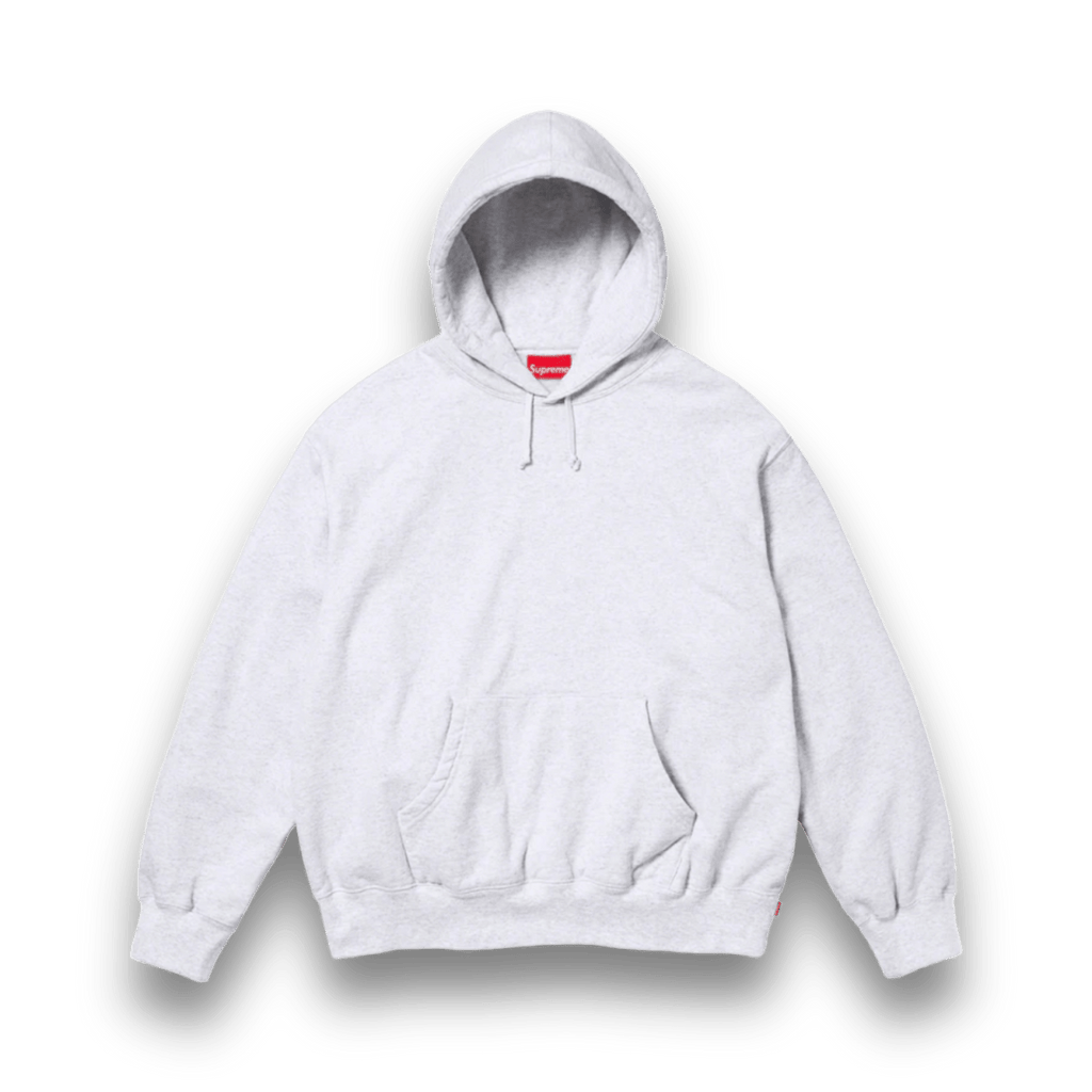 Satin Applique Hoodie Sweatshirt - Ash Grey - Jawns on Fire