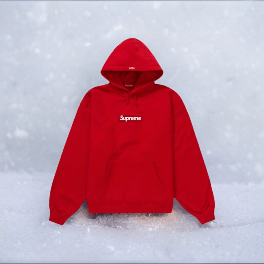 Red supreme sale bogo hoodie